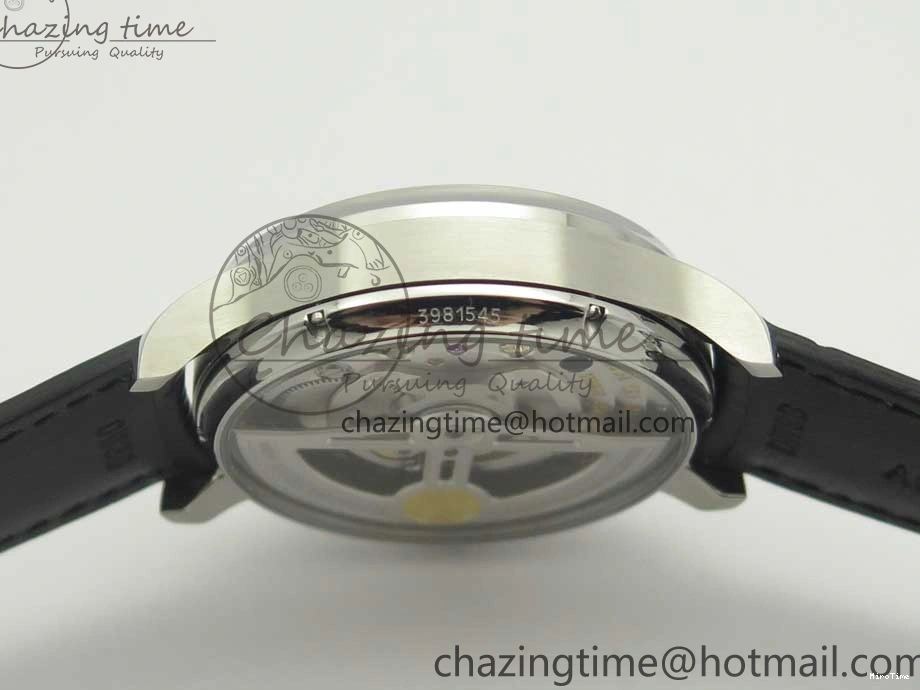 MIROTIME 0516 Efficient Portuguese Tourbillon IW5463 SS ZF Best Edition White Dial on Black Leather Strap 7170